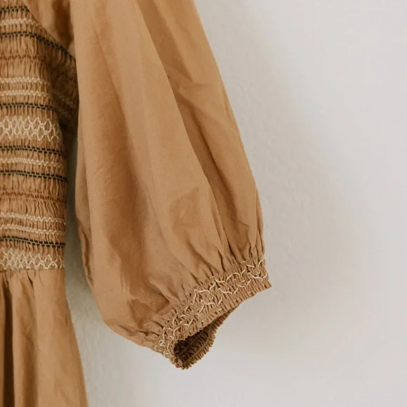 Elegant Tan Women's Dress - Picture 4 of 7